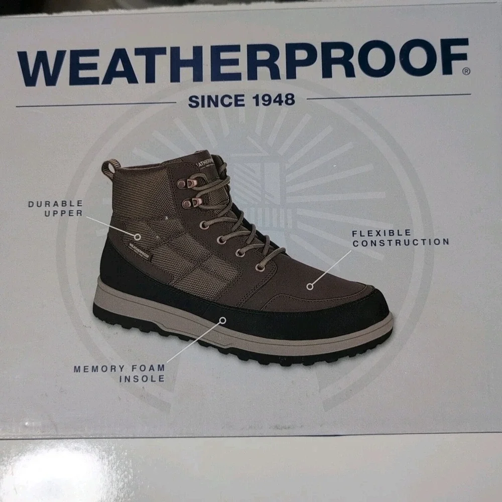 NEW Weatherproof‎ Men's Jenkins Snow Boot Color brown Jenkins US SZ 8
